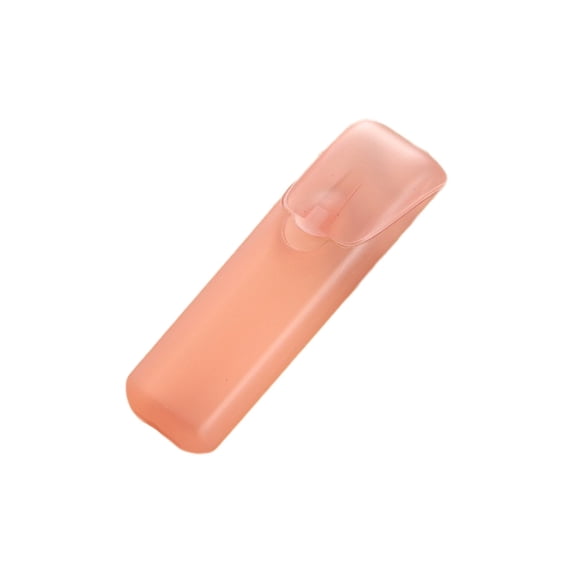 Clear Plastic Mini Storage Box with Lid for Organizing Jewelry, Toothpicks, and Small Items in Pink