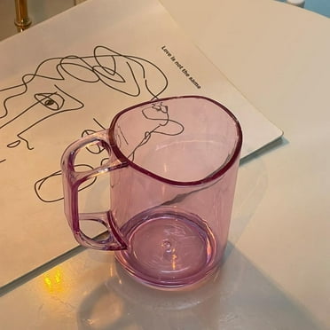 Clear Plastic Mug Unbreakable And Reusable Light Weight Travel Coffee Mugs Espresso Cups Easy to Carry, BPA Free