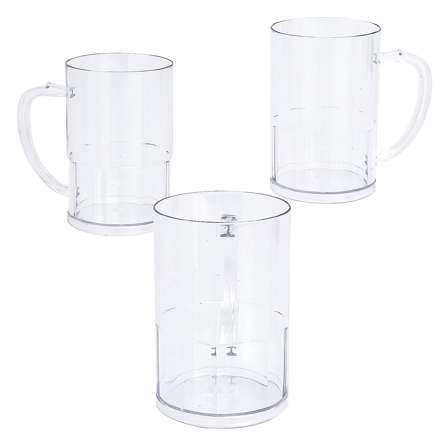 Clear Plastic Mugs 12 Pieces