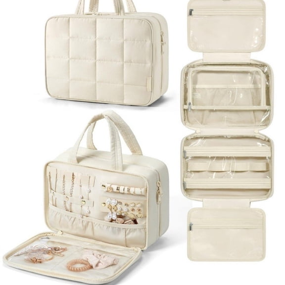 Clear Plastic;Multi-functional Toiletry Bag Storage Bag Hanging Bathroom Large Portable Storage Box Cosmetic Case For Makeup WomenPlastic Storage;Storage Bin;