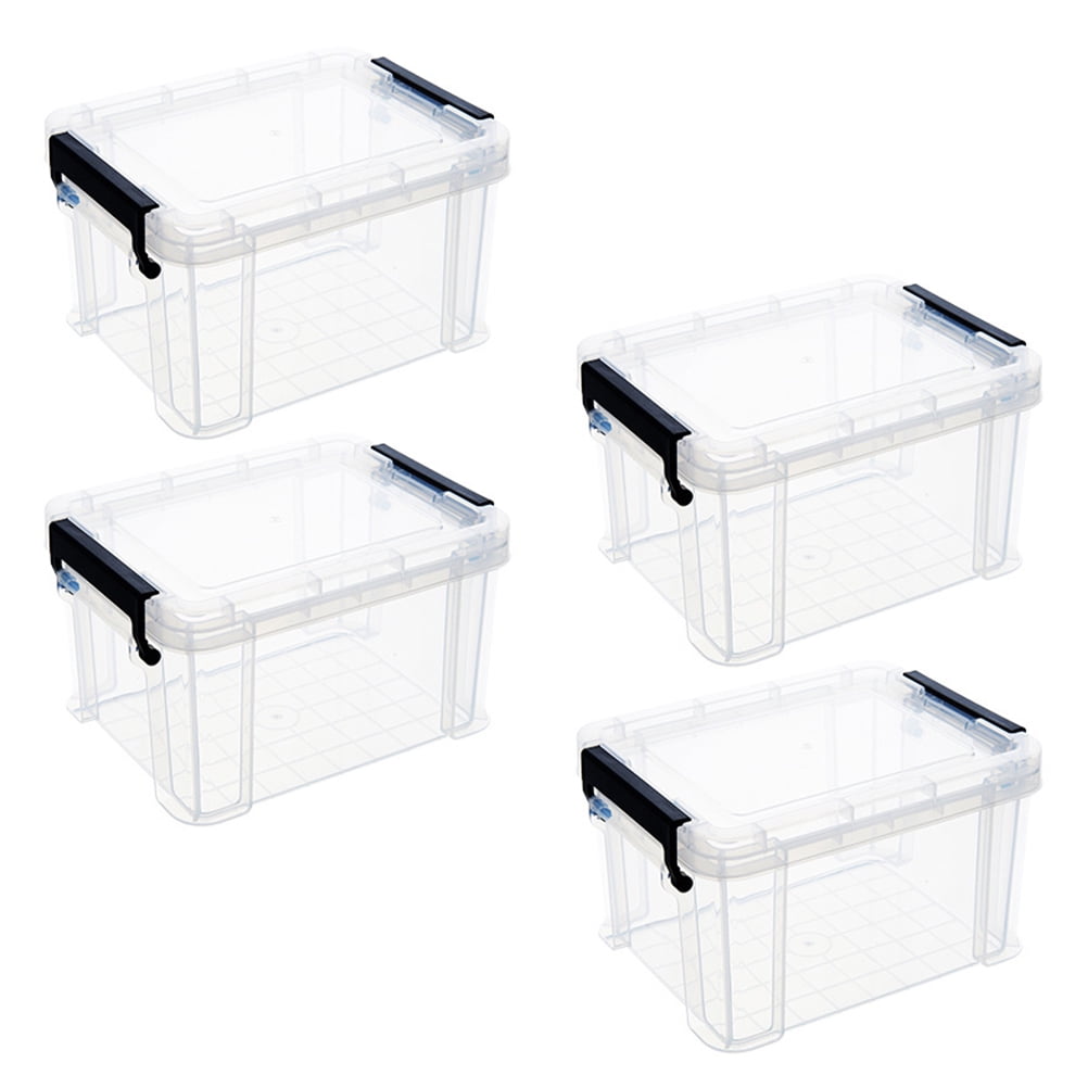 Clear Plastic Organizer Bins Mini Storage Box Stationery Case Small