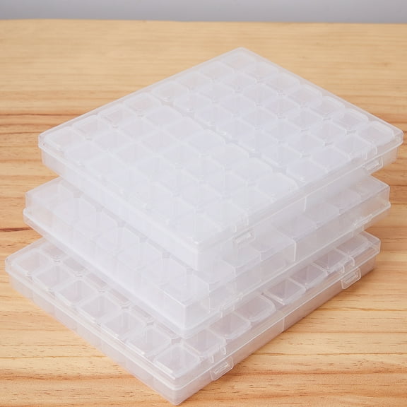 Clear Plastic Organizer Box Nail Art 56 Piece