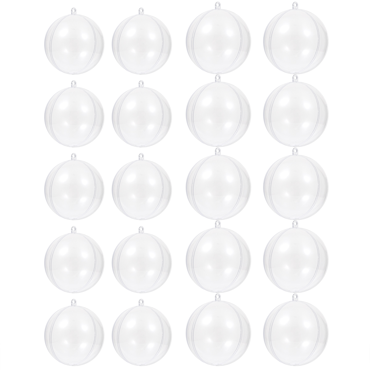 Clear Plastic Ornaments 20pcs Plastic Fillable Christmas Ball Christmas