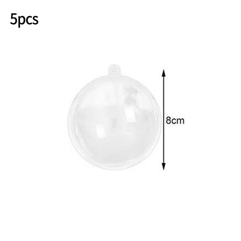 5Pcs Christmas Tree Hanging Decorations Ball Clear Plastic Round Ball Fillable  Ornaments Party Wedding Xmas Decor 4/5/6/7cm - AliExpress