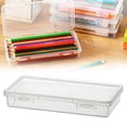 thumbnail image 1 of Clear Plastic Paint Brush Holder, Long Paint Brushes Watercolor Pens Pencils Container Case Brush Painting Pencils Storage Box Drawing Tools Sturdy Stationery Storage Paint Brush Finishing Case, 1 of 7