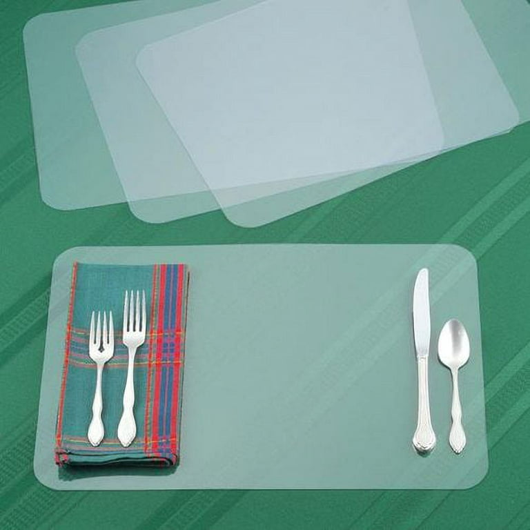 Clear Plastic Placemats, Set of 4 