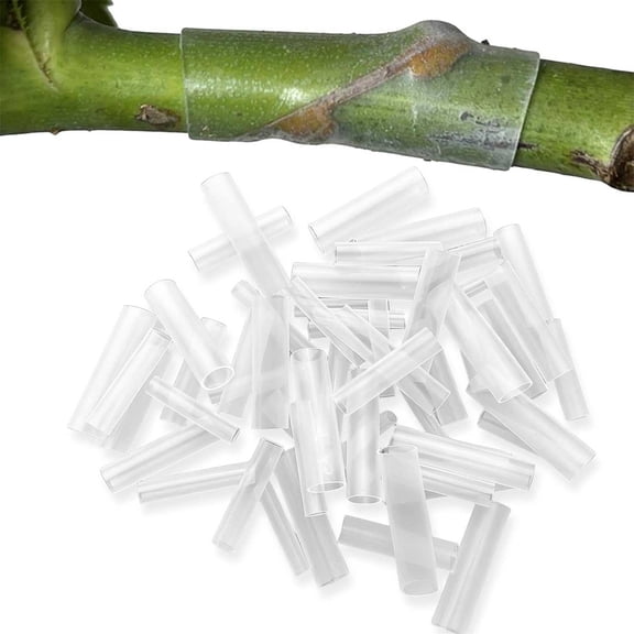 Clear Plastic Plant Grafting Tubes - Flexible Transparent Grafting Sleeves for Fruit Trees, Roses & Vines - Protective Grafting Collars to Promote HealingReusable Plant Propagation Supplies