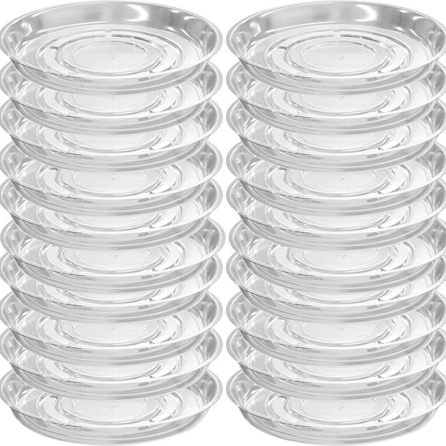 Clear Plastic Plant Saucers Drip Trays Plant Plate Dish for Indoor ...