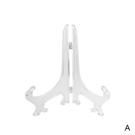 Clear Plastic Plate Photo Display Stand Picture Frame Easel Holder 3"4"5" V7C9