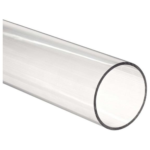 Clear Plastic Plexiglass Pipe tube 3" 89 mm fits 3" PVC fittings 4 ft