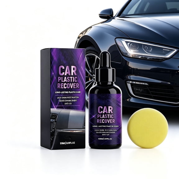 Clear Plastic Polish,Universal Automotive Plastic Refurbishing Agent Fast Easy Restore Faded Trim Headlights Windows Truck Beds ATVs