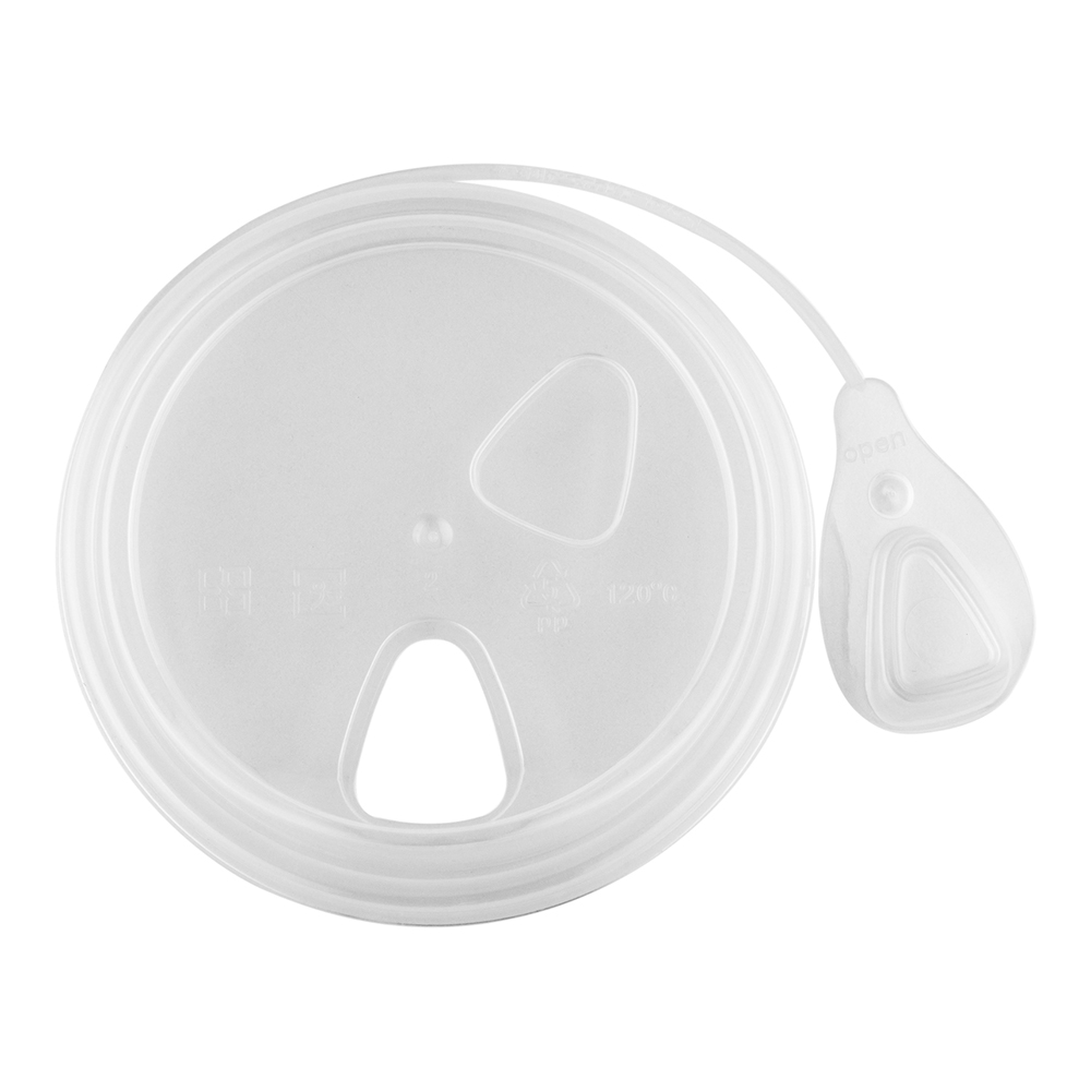 Clear Plastic Pop Lock Coffee Cup Lid Fits 8, 12, 16 and 20 oz 100