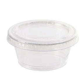 25 Count, 2 OZ Clear Plastic Portion Cups with Lids, by Way To Celebrate
