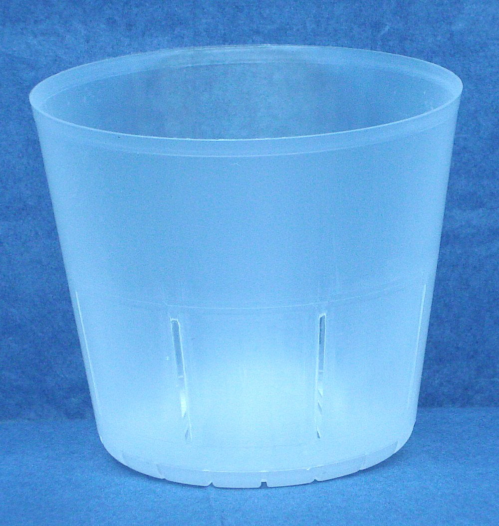 Clear Plastic Pot for Orchids w/ Holes 4 inch diameter Qty 10