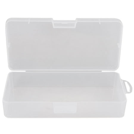 Clear Plastic Press Button Closure Jewelry Earring Fish Hook Case Box Holder