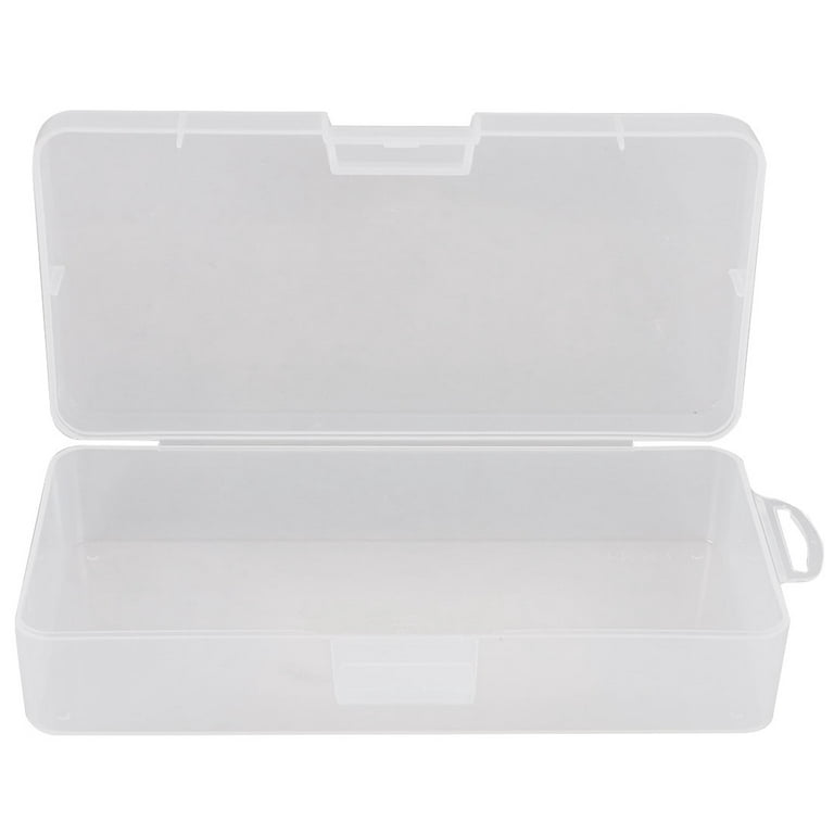 Clear Plastic Press Button Closure Jewelry Earring Fish Hook Case Box Holder