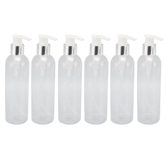 Clear Plastic Pump Bottle Dispenser Refillable Massage Oil Container for Shampoo Lotion 8 oz 236 ml--