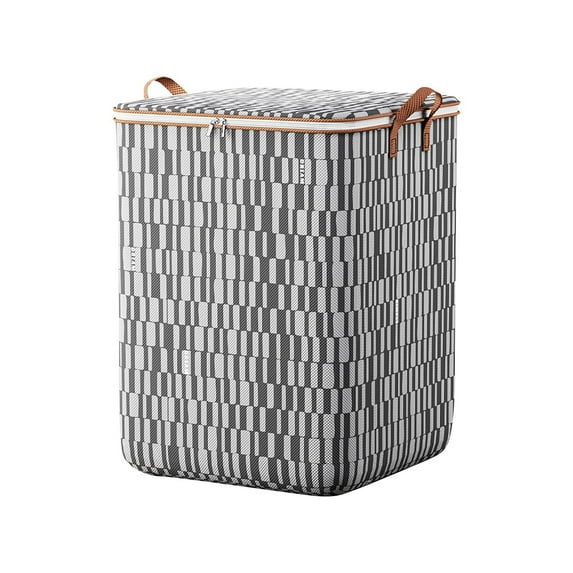 Clear Plastic;Rectangular Laundry Basket with Lid Woven Fabric Storage Bin with Handles Geometric Pattern Home OrganizerPlastic Storage;Storage Bin;