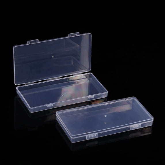 Clear Plastic Rectangular Storage Box, Stackable Container for Organizing