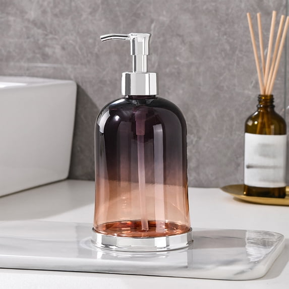 Clear Plastic Refillable Hand Soap Dispenser Pump for Bathroom Kitchen Countertop Liquid Soap Lotion Dispenser