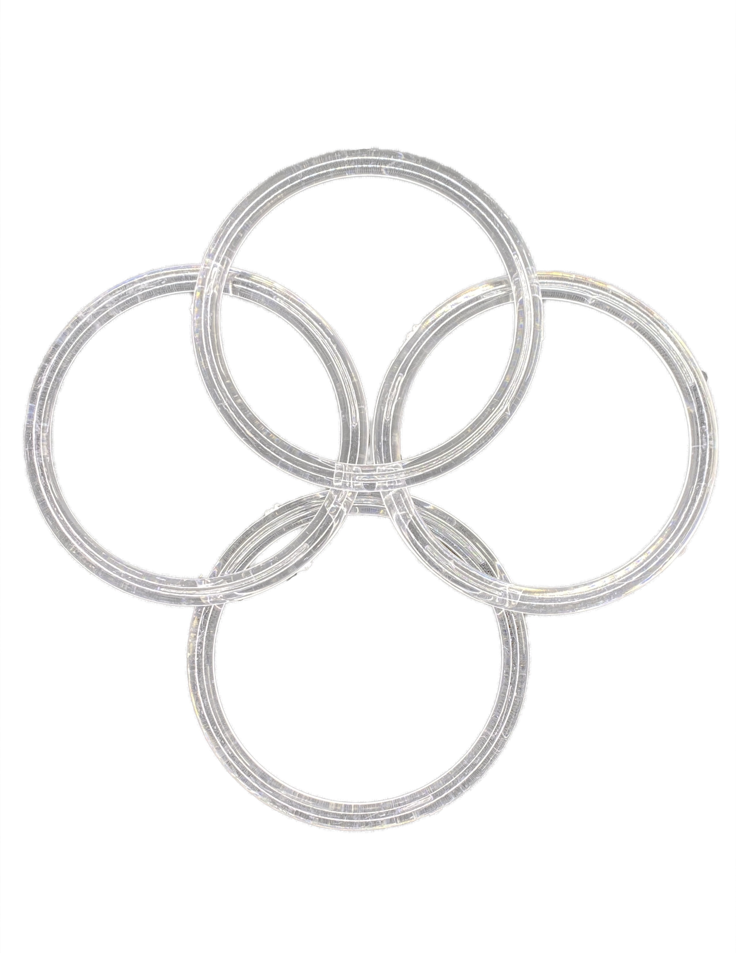 Clear Plastic Rings 12 Pieces for Arts & Crafts and DIY's