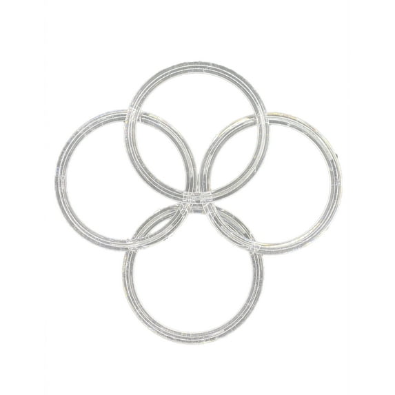 Clear Plastic Rings 12 Pieces - for Arts & Crafts and DIY's