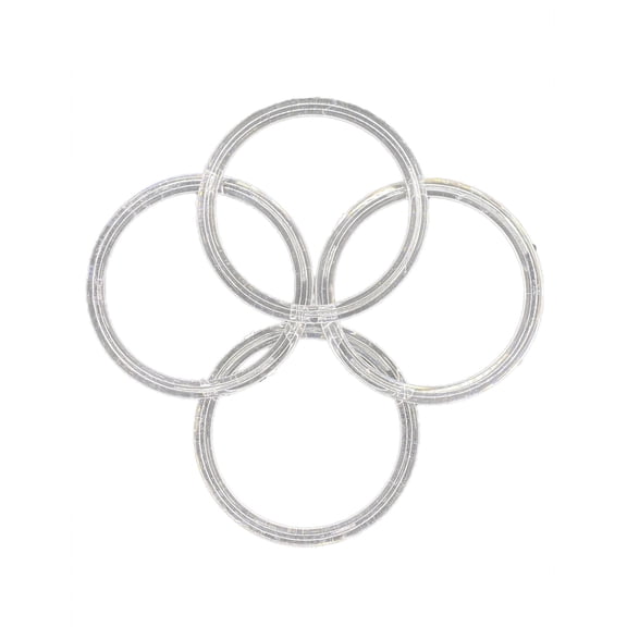 Clear Plastic Rings 12 Pieces - for Arts & Crafts and DIY's