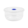 thumbnail image 1 of Clear Plastic Round Bento Box, Microwave Safe with Exhaust Hole, Refrigerator Storage Container for Meal Prep, Portable Lunch Box, Leakproof, 1 of 5