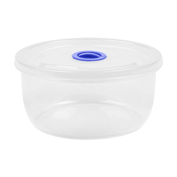 Clear Plastic Round Bento Box, Microwave Safe with Exhaust Hole, Refrigerator Storage Container for Meal Prep, Portable Lunch Box, Leakproof