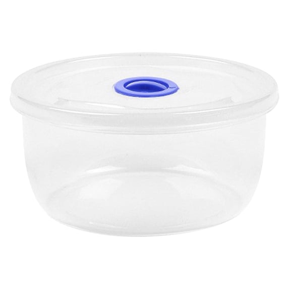 Clear Plastic Round Bento Box, Microwave Safe with Exhaust Hole, Refrigerator Storage Container for Meal Prep, Portable Lunch Box, Leakproof