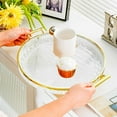 thumbnail image 1 of Clear Plastic Round Serving Tray for Dining Table or Countertop Organization, 1 Piece, 1 of 6
