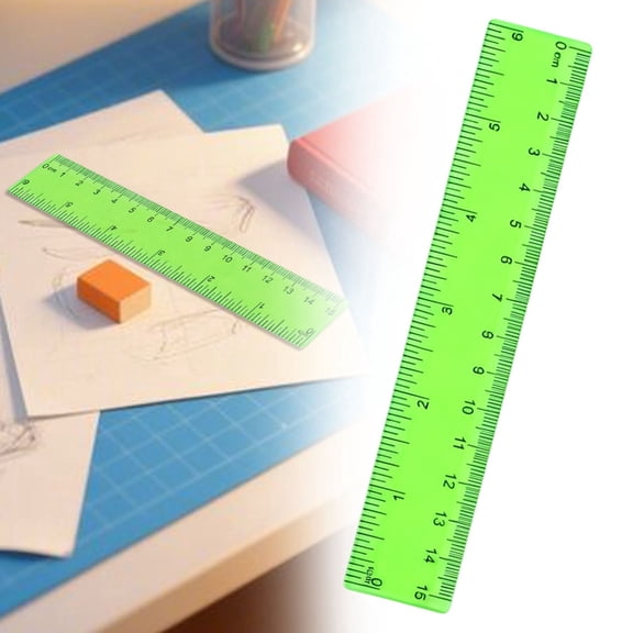 Clear Plastic Ruler 6 Inch and 15cm Dual cale Measuring ToolTransparent traight Edge Acrylic Ruler for Classroom Office Drawing Drafting1 Pack 10PCS