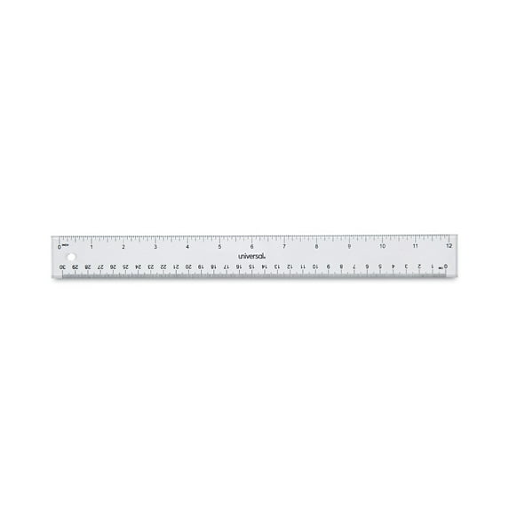 Clear Acrylic Ruler 12" Long (UNV59022)