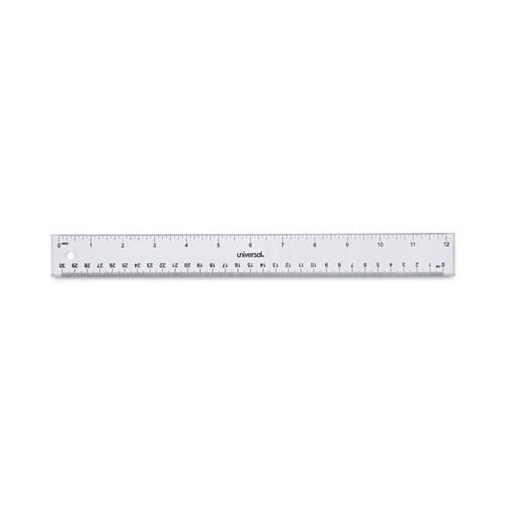 Clear Plastic Ruler, Standard/metric, 12 Long, Clear | Bundle of 10 Each