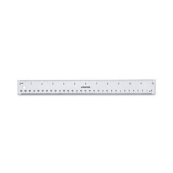 Clear Plastic Ruler, Standard/metric, 12" Long, Clear | Bundle of 10 Each