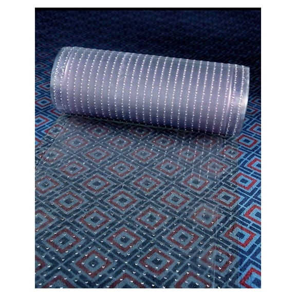 Clear Plastic Runner Rug Carpet Protector Mat Ribbed Multi-Grip (26in x 15FT)