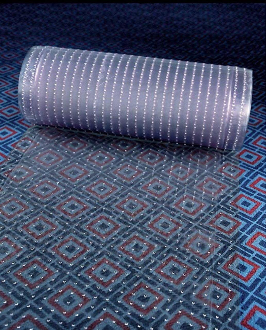 Clear Plastic Runner Rug Carpet Protector Mat Ribbed Multi-Grip (26”in ...