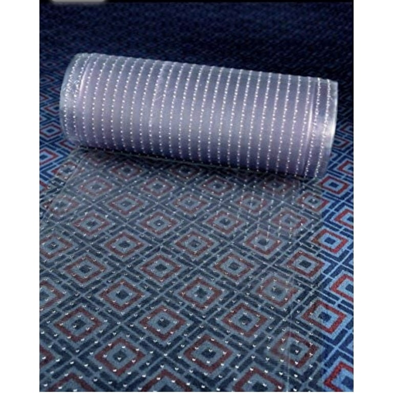 Clear Plastic Runner Rug Carpet Protector Mat Ribbed Multi Grip 26in X 20FT