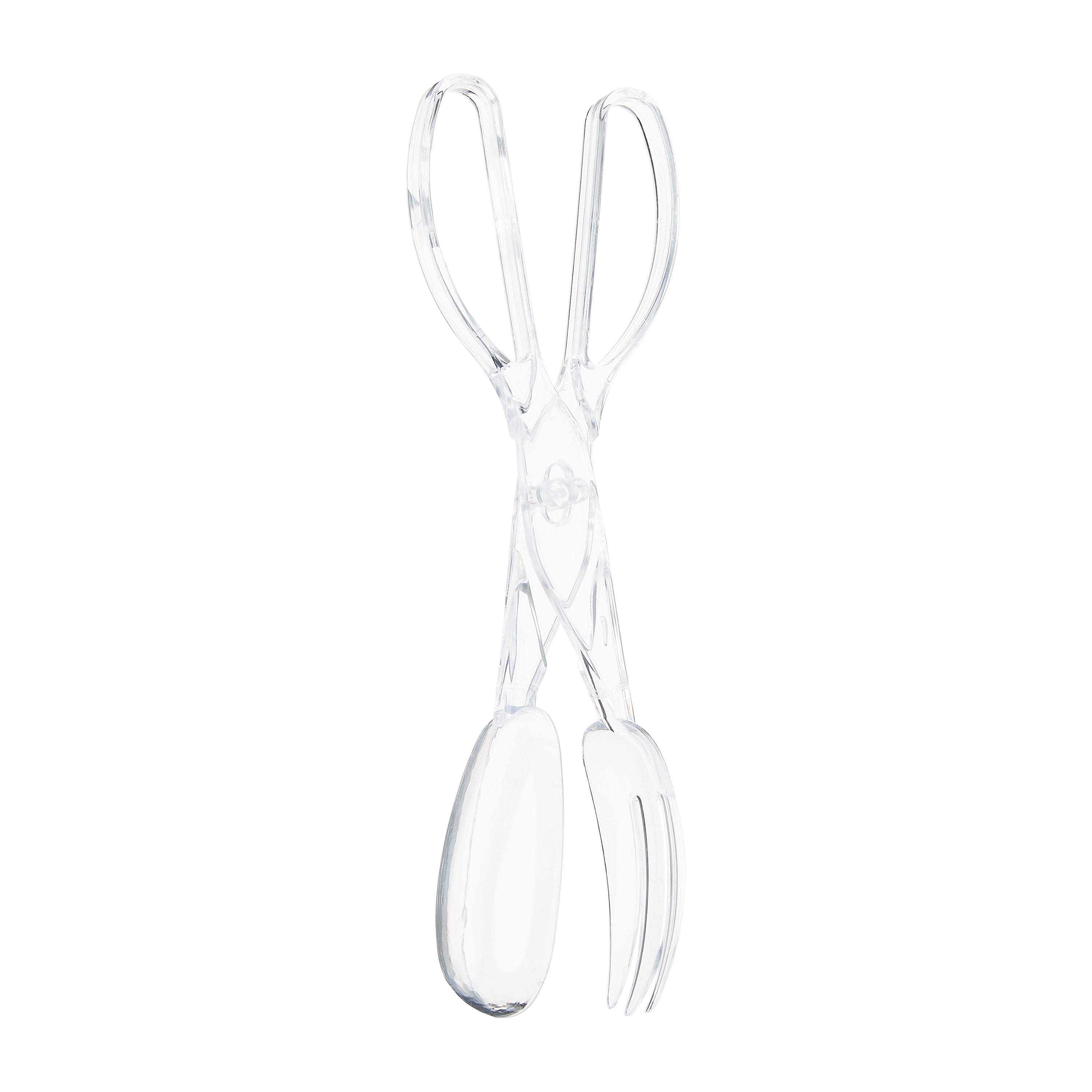 11 IN Clear Plastic Salad Tongs, by Way To Celebrate