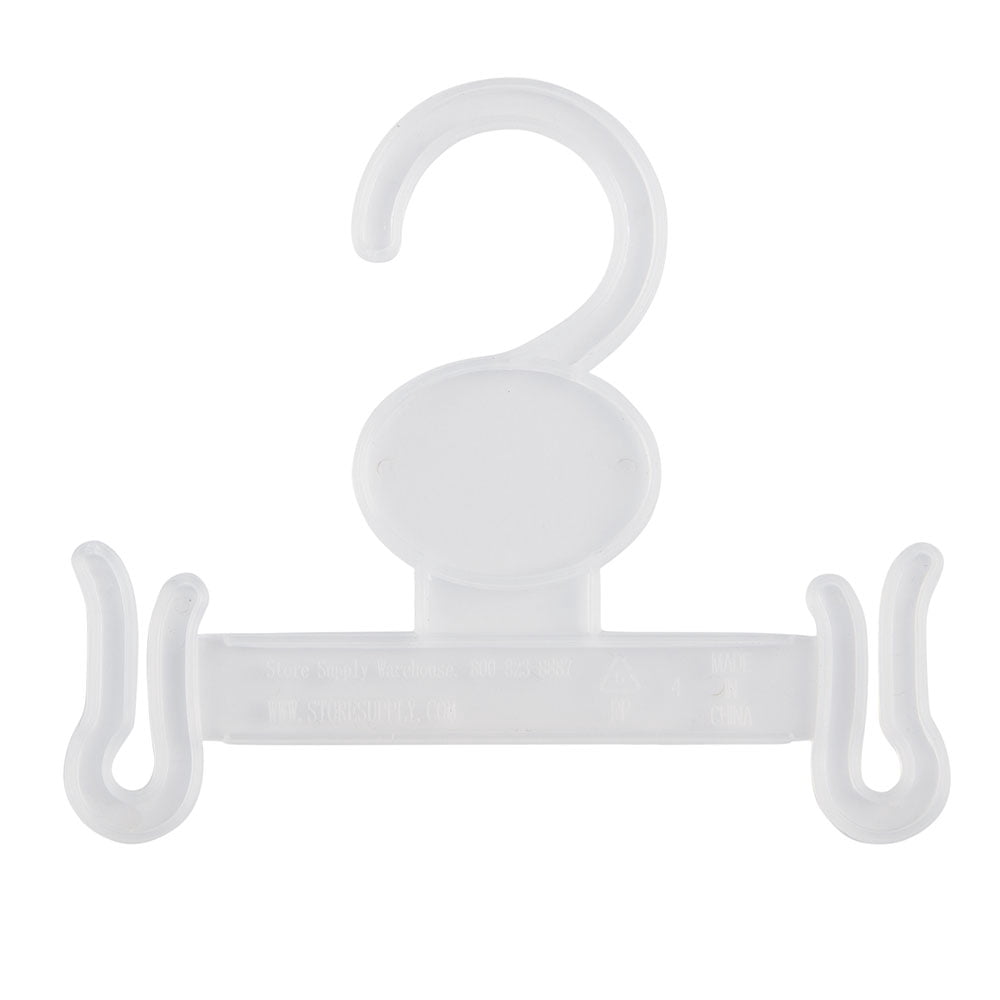 SSWBasics Clear Plastic Sandal Hangers 4 ¾"W x 4"H  100 Pack - Shoe Hanger for Flip Flop Organizer and Flip Flop Storage