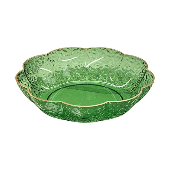 Clear Plastic Serving Bowls,Crystal Salad Mixing Bowl, 9.6 Inch Round Plastic Bowls Kitchen Reusable Snacks Bowl for Party, Salad, Fruit, Snack, Chip, Popcorn