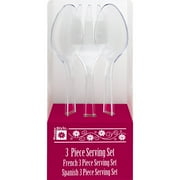 Clear Plastic Serving Set, 3pc