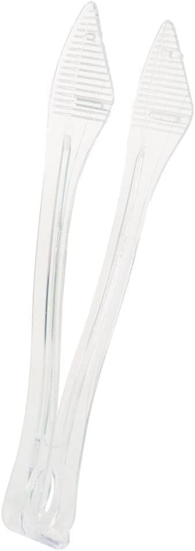 Clear Plastic Serving Tongs, 2ct