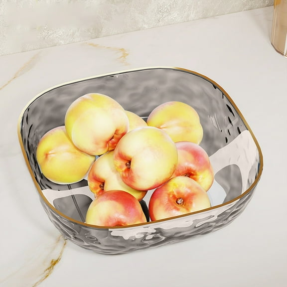 Clear Plastic Serving Tray 9.4 Inch Fruit Platter for Snacks Salads
