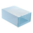 thumbnail image 1 of Clear Plastic Shoe Boxes Stackable Floding DIY Shoe Drawers Storage Container, 1 of 5