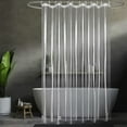 thumbnail image 1 of Clear Plastic Shower Curtain Liner | Waterproof Bath Curtain With Magnets | Extra Large 180x180cm | Includes 12 Hooks | Thick Durable Modern Design For Bathroom, 1 of 6
