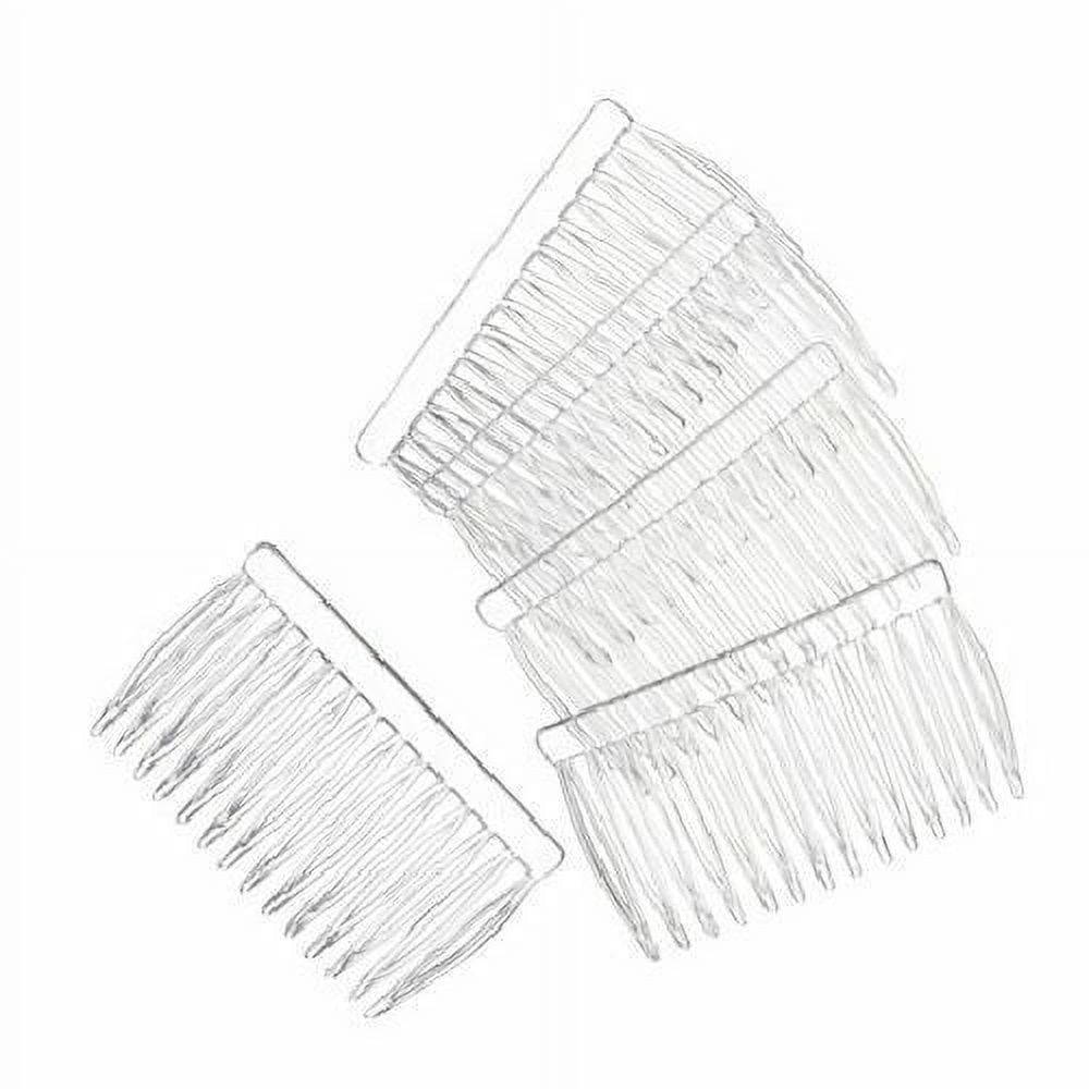 Clear Plastic Side Combs Bulk for Hair 12 pieces