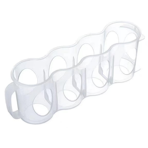 Clear Soda Can Organizer 29cm, Stackable Refrigerator Beverage Can Storage Rack with Handle for Fridge Cabinet Pantry Drink Organization