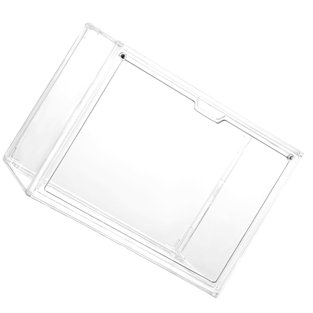 Clear Plastic Stackable Box With Magnet Door For Closet Shoe Containers clear-plastic-stackable-box-with-magnet-door-for-closet-shoe-containers