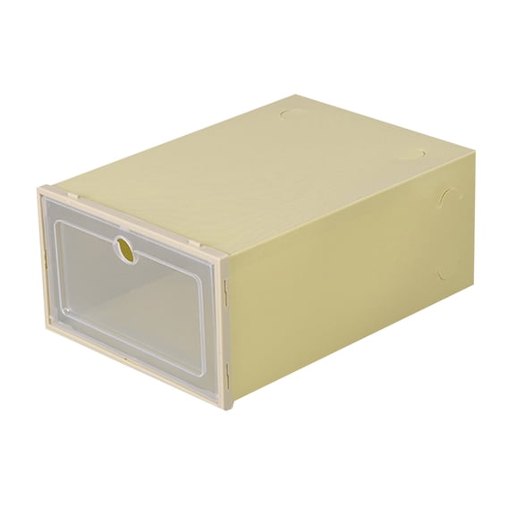 Clear Plasticï¼›Stackable Plastic Storage Drawer Box with Transparent Front Panel and Pull Handle for Home Office OrganizationPlastic Storageï¼›Storage Binï¼›